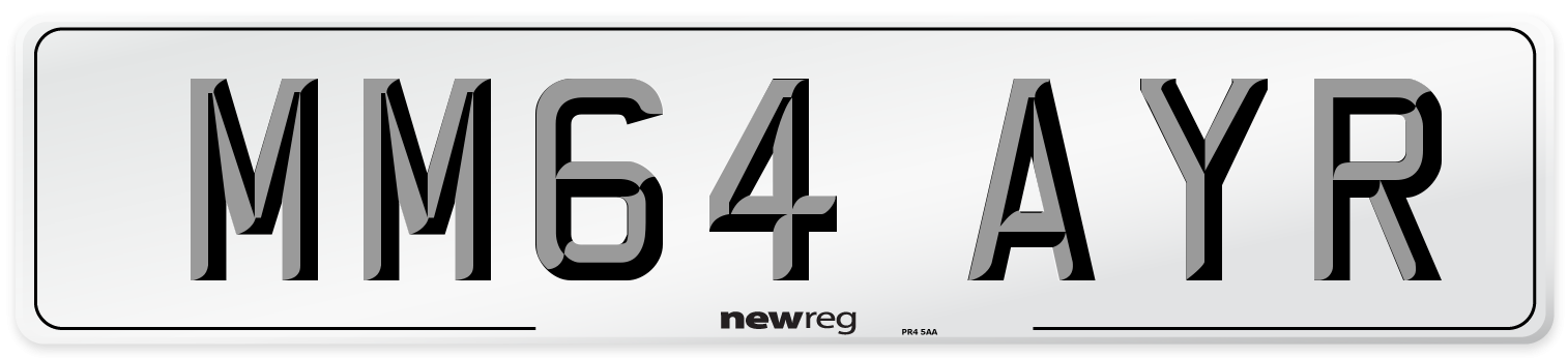 MM64 AYR Number Plate from New Reg